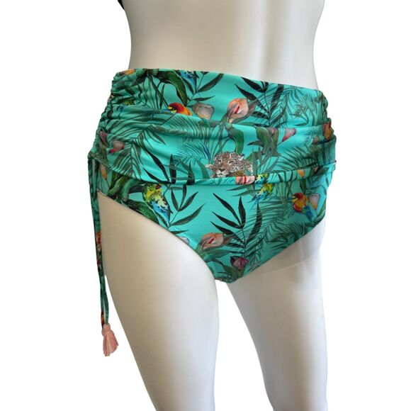 JOHNNY WAS Taina High Waist Bottom swim bikini in jungle animal print - Picture 3 of 12